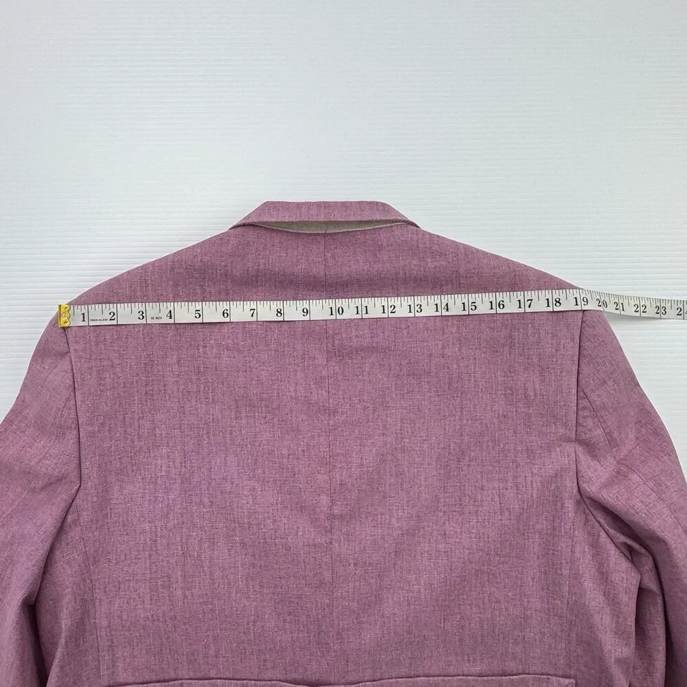 Linea Uomo 44R Dusty Pink Linen Blend Sport Coat Blazer Casual Jacket 44 Regular